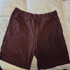 Burgundy Casual Shorts